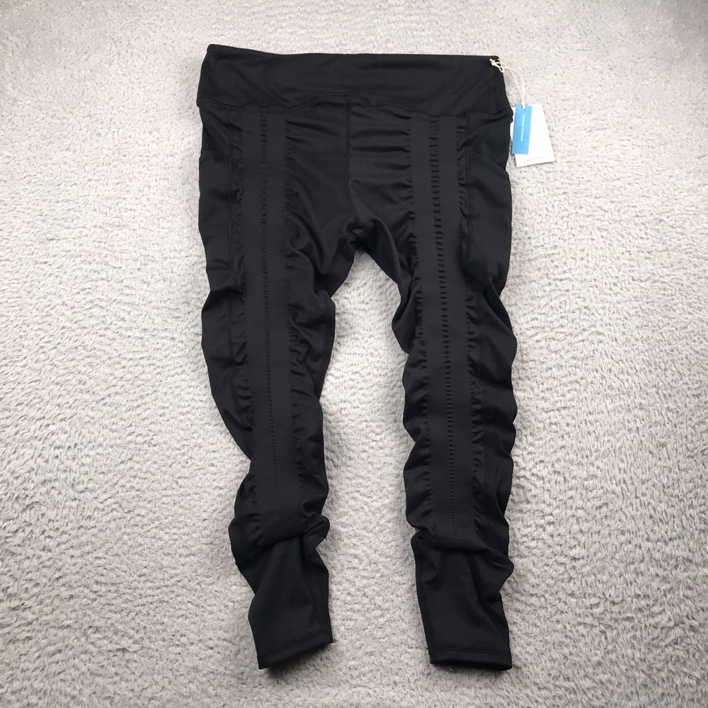 Sweetflexx Resistance Leggings Womens 14 Black High Rise Performance Pants NEW